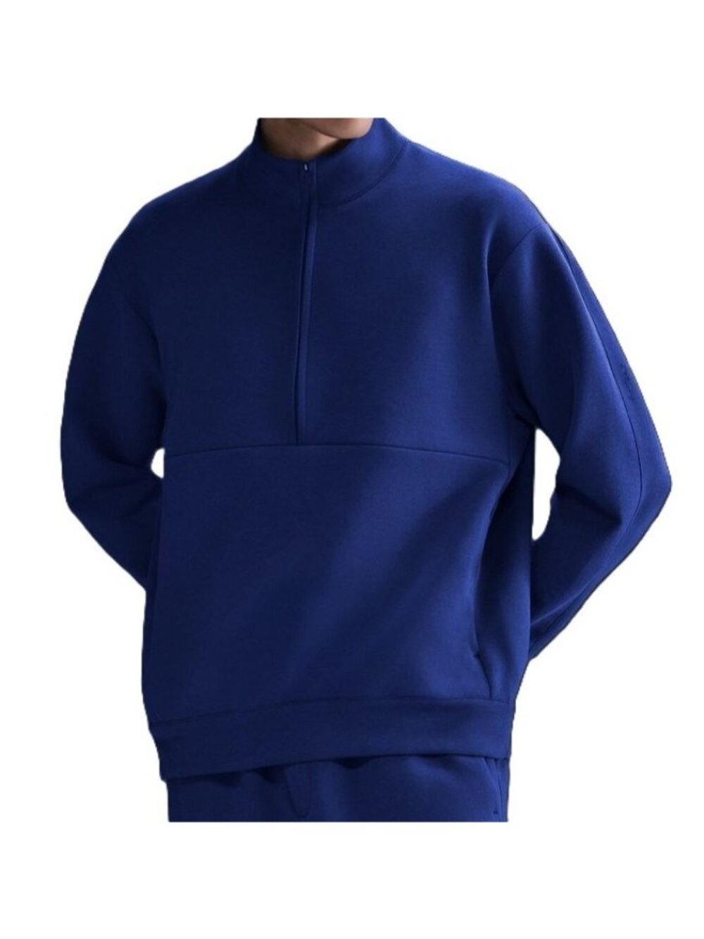 Nike 24.7 ImpossiblySoft Mens Large Dri-FIT Half Zip Top Royal Blue